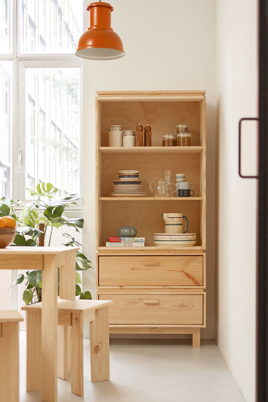 Imagen de ambiente 1 para:Alacena para cocina de madera natural